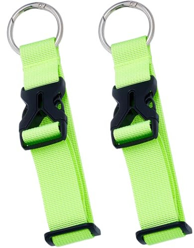 GORGECRAFT 2 pz Aggiungi Una Borsa Cinghie per Bagagli Regolabili Pinza per Giacca Bagaglio Cintura per Valigia Zaino Da Viaggio Accessori Clip per Trasporto Tracolla con Anelli Incernierati In Ferro