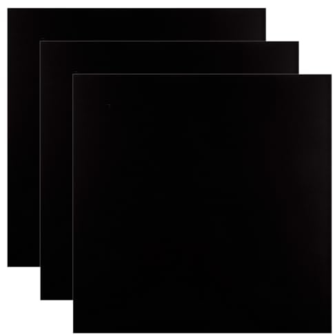 ZOFUN Placa de Aluminio y Metal Negro 300 x 300 x 1 mm, 5052 Chapa de Metal para el Bricolaje Industrial
