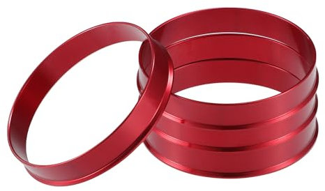 TANGSIYANG Zentrierringe 4 stücke OD 56,1mm 60,1mm 66,6mm 70,1mm Zu ID 54,1mm 63,4mm Auto Reifen Zentrierung Hub Centric Ringe Rad Bohrung Zentrum Rot Radnaben Zentrierringe(70.1-57.1mm)