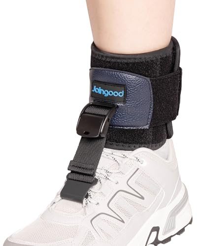 joingood AFO Foot Drop Brace for Walking, Drop Foot Brace for Walking with Shoes, Adjustable Foot Brace for Drop Foot Support, Soft Drop Foot Braces, Fits Left or Right Foot, Women & Men(S/M)