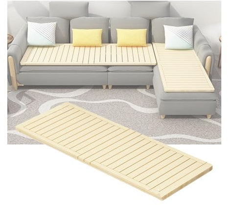 Tablero de cama plegable de madera maciza, soporte duradero con cordón de nailon, listones de madera transpirables, ideal para sofá y colchón, 70 x 180 cm