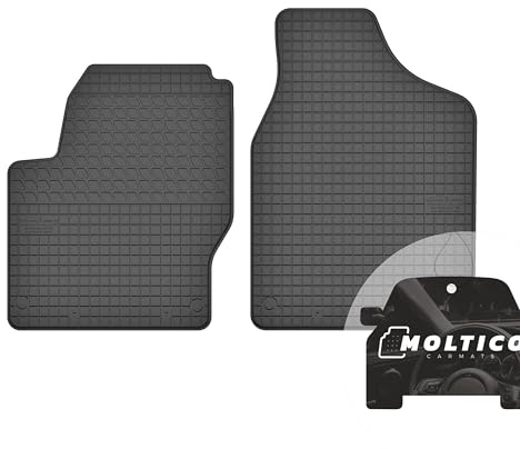 moto-MOLTICO Vorne Gummimatten Auto, 2-teiliges Set, Allwetter Gummi Fußmatten mit Rand, Antirutsch & Wasserfest Autoteppiche - passend für Sharan/Galaxy/Alhambra I (199502010) 5 Sitzplätze
