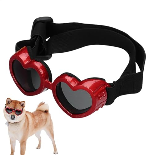 Hjärtformade hundsolglasögon – UV-skyddsglasögon husdjur, anti