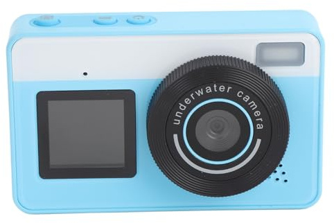 wasserdichte Digitalkamera, 48MP 9,8 Fuß Unterwasserkamera Zum Schnorcheln mit 32 GB Karte, 18 -Fach Digitaler Zoom, Doppelbildschirm Compact CCD -Kamera für Jungen Jungen Jungen