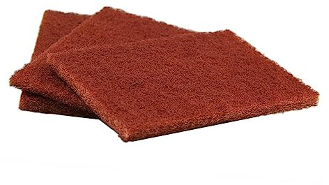 VANZACK 5piezas Estropajo de Nailon Reutilizable Unidades Antirayaduras para Fregar Platos Ollas y Sartenes para Limpieza del Hogar y Cocina Color Marrón Rojizo