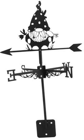 Toyvian Girouette Jardin Vintage Indicateur De Direction du Vent Nain Décoratif pour Toit Et Extérieur