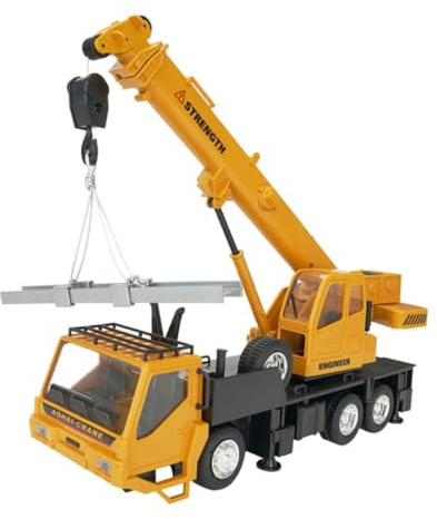 YARNOW 2.4g Vehículo De Ingeniería con Control Remoto Grúa Elevadora Giratoria Juguete Educativo para Preescolar Resistente y Seguro Color Escala