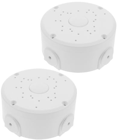 jojofuny 2pcs Surveillance Bracket for Outdoor Security Mount Box Cable Storage Wall Mount Junction Box for Cctv Systems