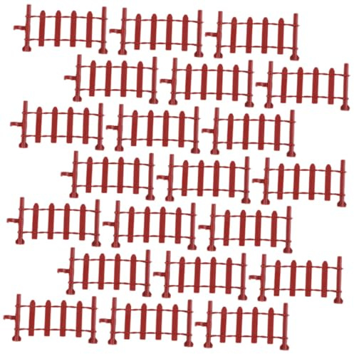 SEWACC 50 Pièces Mini Clôture Maison Abs Jouet Miniature pour Garçon Fille Ornement De Jardin Miniature Maison Accessoire De Décoration pour Mini-Maisons