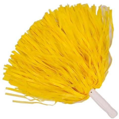 Pompon a forma di palla fiori for cheerleading, for forniture danza, sport, partite e decorazioni for concerti per la competizione sportiva(Yellow)