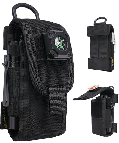 VIPERADE CHA9 Multitool Sheath for Belt Compatible with Leatherman - Horizontal & Vertical Carry Molle Multitool Holster, 900D Nylon EDC Belt Organizer for Men