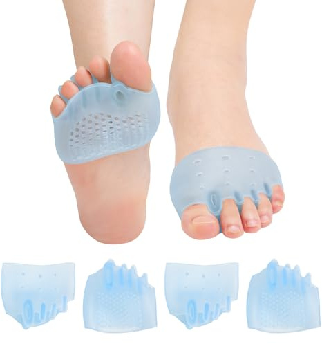 Pnrskter Toe Separators for Women & Men – 4 Pcs Gel Toe Spacers, Ball of Foot Cushions for Pain Relief, Metatarsalgia, Morton’s Neuroma, Comfortable Metatarsal Foot Pads for Walking
