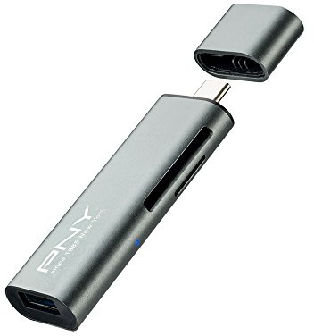 PNY USB-C Card Reader Adapter for SD Card and MicroSD