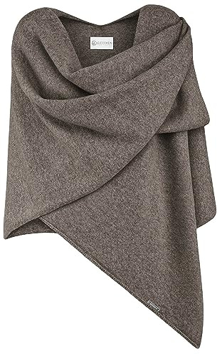 Giesswein Merino Lambswool Cape - Feinstrick Überwurf aus Lammwolle XXL | Wickelbares Damen Poncho-Tuch, Rücken 70 cm & Breite 150 cm – leicht & flauschig für City, Spaziergang und Übergangszeit
