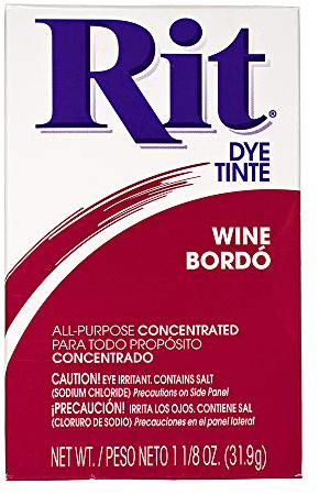 All Purpose Concentrated Rit Dye Powder Single Pack for Clothing, Décor, and Crafts – Wine