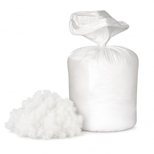 100% Virgin Polyester Hollowfibre Washable White Stuffing For Sofas, Cushions, Soft Pillows - Anti-allergic High Grade Hollow Fibre Filling Only (3 KG)