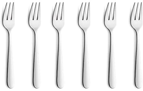 Beckmann & Rommerskirchen Kuchengabel Set DALI | 6-teilig | Kuchengabel Set aus Edelstahl | Spülmaschinenfest