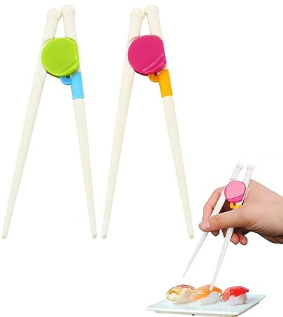 2 Pairs Training Chopsticks - Reusable Learning Helper for , Adults, and Beginners - Right or Left Handed