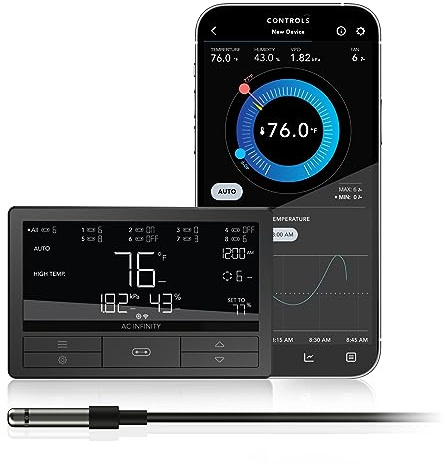 AC Infinity CONTROLLER 69 PRO+ bis zu acht Geräte unabhängig programmierbar | Mit Temperatur, Luftfeuchtigkeit, VPD, Timer, Zyklus, Zeitplansteuerung für Wachstumszelt, Kühlung, Belüftung, Beleuchtung
