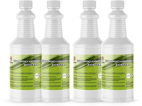 Alliance Chemical Hydrofluorosilicic Acid 23% (HFS) - 4 Quarts - 1 Gallon (128 fl oz.) - Industrial Grade for Water Treatment & Etching