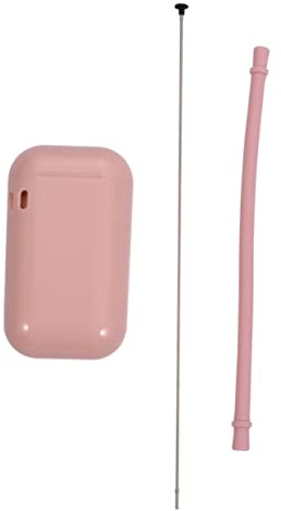 Mobestech 2pièces Paille Silicone Portable Reusable Pailles Pliables Pour Cocktails Et Boissons Pour Et Bars Avec Étui De Rangement