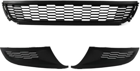 ROBUST Front Bumper Lower Center Grille Set for Volkswagen Polo 6R0853677 6R0853677A9B9 6R0853666 6R0853666C 6R0853665C 6R0853665 2009-2014