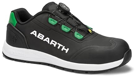 Abarth Scorpion Zapato de Seguridad S3 Negro Unisex Cierre Rotativo 42 EU