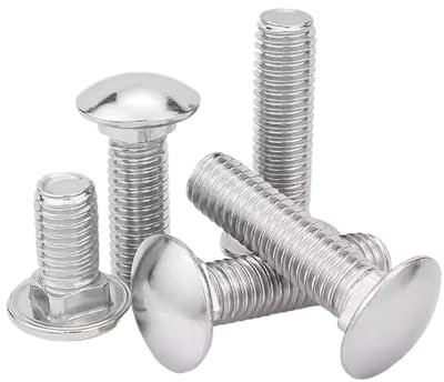 2-20 Stück M4 M5 M6 M8 Edelstahl-Fachwerkschrauben mit rundem Kopf und quadratischem Hals for Regal-, Schreibtisch- und Möbelschrauben(M4x12mm 20pcs)