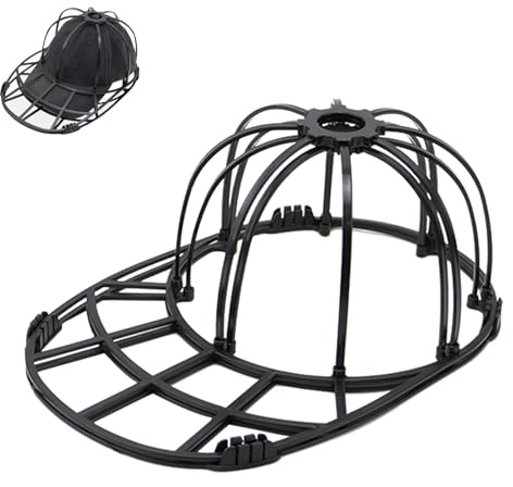Basecap Waschgestell,Cap Washer Abnehmbarer Rahmen Tragbarkeit,Erwachsene Cap Waschmaschinen Form,für Cap Reiniger,Hut-Former-Styling(Schwarz)