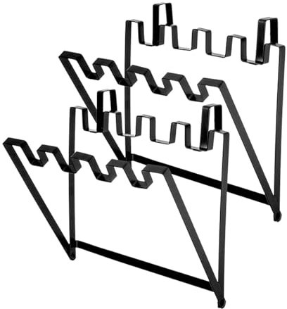 Porta Sacchetti Spazzatura Porta Buste Plastica Cucina Sacchi Spazzatura da Esterno Immondizia da Interno Portasacchetti da Appendere per Sportello Ferro Scomparsa Pieghevole (26.5x22.5cm,Black)
