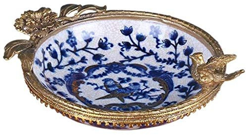 UPLKECNZD Frutero de cerámica Antiguo para Sala de Estar, práctico frutero para Mesa de café, decoración del hogar, frutero