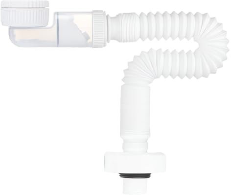 LANZLC Sifone da 1 1/4 Pollici, Sifone Regolabile, Sifone per Ambienti, Sifone Flessibile Inodore, Tubo di Scarico Flessibile, Tubo di Scarico Sostituibile, Tubo di Scarico con Chiusura Antiodore