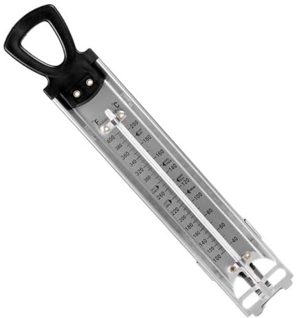 Termómetro De Freír De Acero Inoxidable Para Alimentos, Termómetro De Azúcar Y Dulces | Con Gancho Y Clip Para Ollas, Termómetros De Cocina Y Temporizadores Para Cocinar Y Hornear