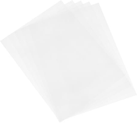 QUARKZMAN 5 Stück Schrumpffolienblätter, 8x12 Zoll Schrumpffilme Papier Wärmeschrumpf-Kunstpapier zum Herstellen von Ohrringen, Halsketten, Schlüsselanhängern DIY Bastelprojekt, Transparent