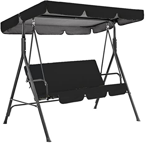 Waterproof 210D Oxford Cloth Swing Canopy & Cushion Replacement Set - 2 & 3 Seater Top Cover & Chair Cover for Garden Outdoor Patio