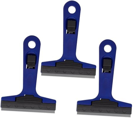 SOLUSTRE 3piezas Raspador Para Quitar Pegamento De Paredes Suelos y Cristales Espátulas De Limpieza Portátiles Para Limpiar Azulejos Vitrocerámica y Blandiblu