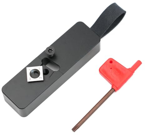 Compact Wood Board Edges Planer No Adjustment Aluminum Alloy Trimming Tool with Pre Installed Insert Blades for Effortless Deburring Refinement and Woodworking Tasks
