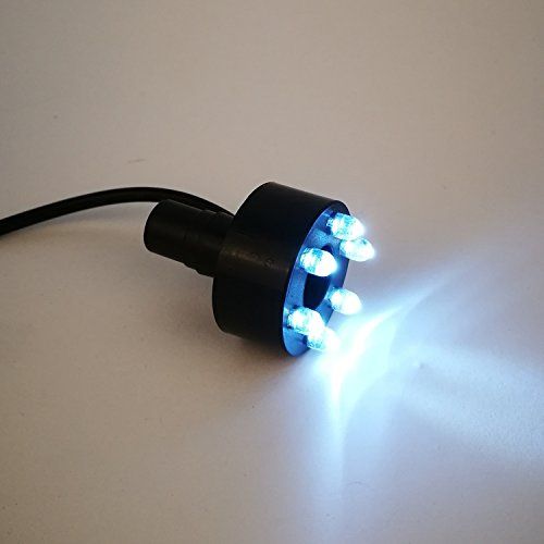 Köhko Anillo de iluminación LED, incluye cable de conexión de 2 metros para fuente de piedra 29002, color blanco frío