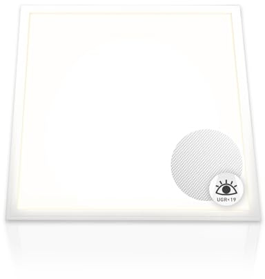 Xtend EcoLight LED Panel 62x62 cm Neutralweiß 4000K UGR<19 blendarm 36W | 3960lm Deckenleuchte Büro Rasterleuchte Slim Alu Netzteil PLs3.0
