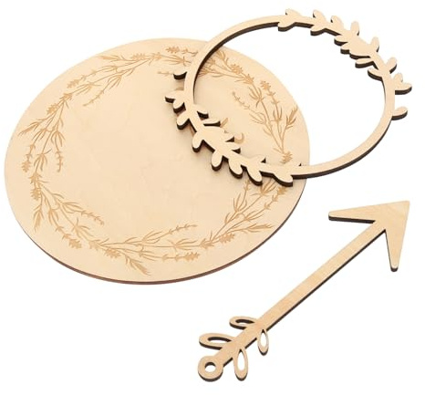 Uonlytech Cartes en Bois pour Annonce de Naissance Bébé, Cartes Étapes Mensuelles Design Naturel, Lisses et Faciles à Tenir, pour Photos de Nourrissons