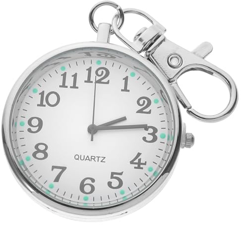 HOMSFOU Orologio da Tasca Design Creativo Leggero e Fissabile su Abiti da Lavoro e Raffinato in Vetro e Metallo Inossidabile e Raffinato per Infermiere per Utilizzo in Tasca