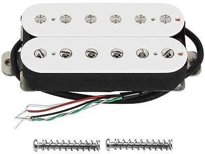 FLEOR Alnik 5 Überdrehter offener Stil Humbucker-Tonabnehmer Bridge-Tonabnehmer für E-Gitarre, weiß