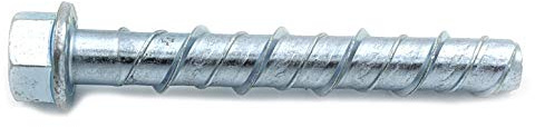 CONFAST LDC124 1/2 x 4 Zinc Plated Large Diameter Concrete Screw for Anchoring to Masonry, Brick or Block (25 per Box)