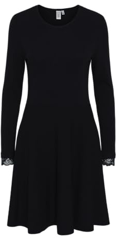 YAS Dam Yasbecco L/S stickad klänning, svart, L