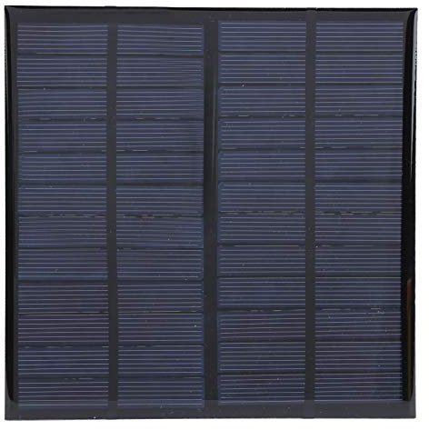 Jadeshay Epoxid Solarpanel, 12 V 3 W Mini Solarpanel Zellen Leistungsmodul, Polykristallines Silizium Solarpanel System Kits mit 1 m Kabel für Solar Batterieladegerät (Schwarz)