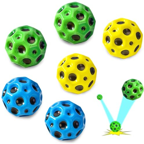 Linkbro 6 * Jump Ball, Space Moon Balls, Werfen und Fangen, Leicht Hüpfball aus PU-Schaum für Training und Outdoor-Aktivitäten