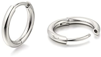 Limerencia Titan örhängen för kvinnor män, G23 Medicinska allergivänliga örhängen för hälsa, 8-14MM örhängen för känsliga öron Mode smycken för kvinnor (12mm, Utan stenar)