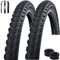 2 x Schwalbe Marathon 365 Fahrradreifen in Schwarz Reflex 55-622 (28 x 2,15) + 2 Schläuche AV-19 inkl. maxxi4you Reifenheber