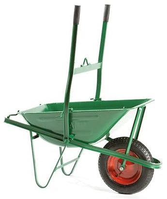 Mondo Viro Carriola da cantiere ribaltabile in metallo verde da 75 Lt