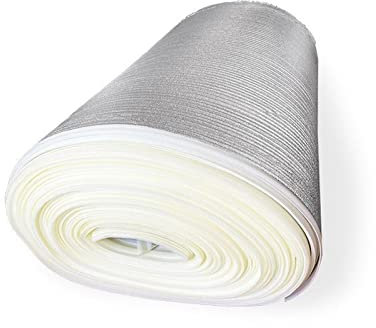 HARICSET Resistente a La Humedad Aislante Acustico Suelo Base para Suelos de Parquet 2 mm de Espesor con Barrera de Vapor de Espuma y Aluminio,para Suelos Laminados y de Parqué(Size:1 * 40m)
